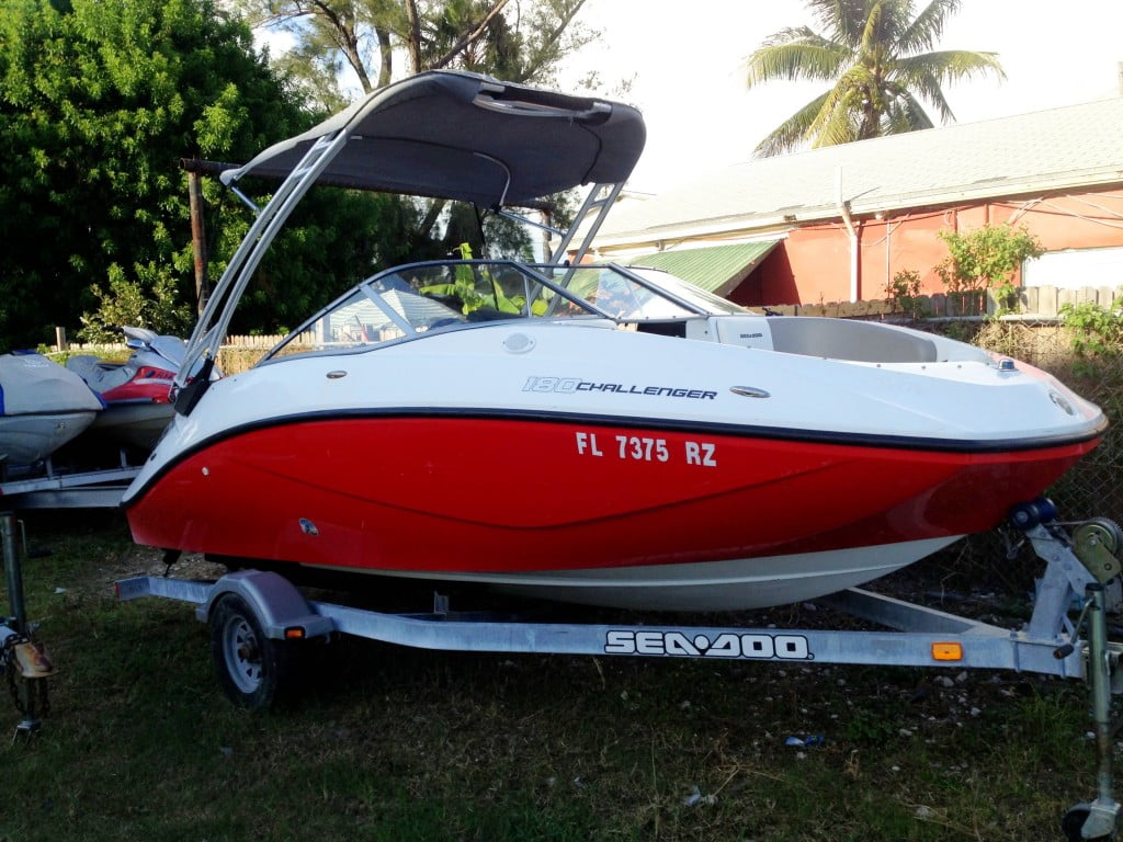 RED Bimini top for Sea Doo Speedster Wake FIT OEM tower with OEM speakers 200